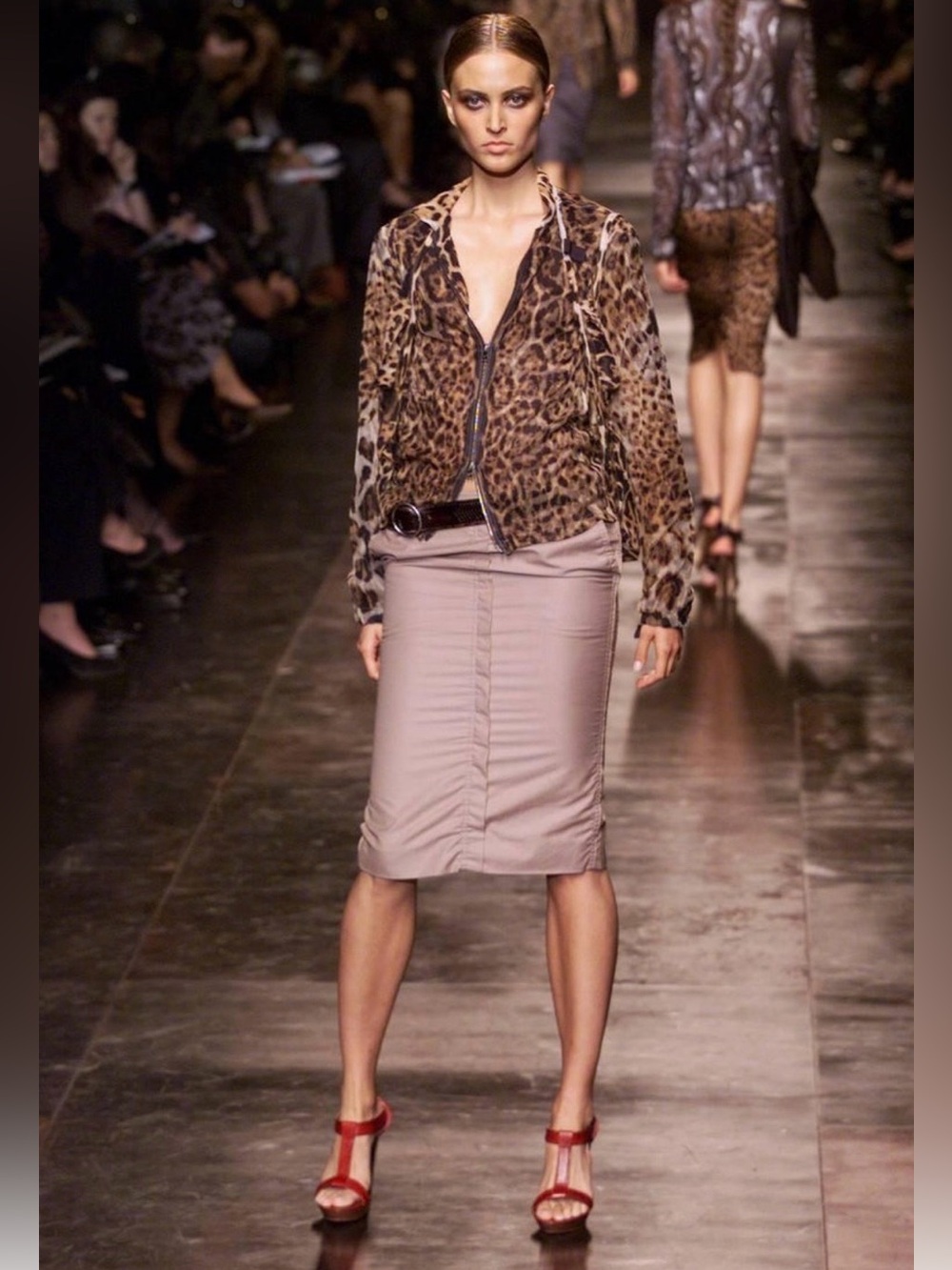 Tom Ford for Yves St Laurent Safari Collection Leopard Silk Top